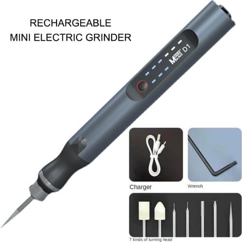 Rechargeable Portable Electric Grinder Engraving Pen for Phone OCA Glue Clean IC Chip CPU Drilling Polishing Repair Tools Set