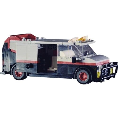 Policeal Station Car Building Blocks For Town Vandura Van Team Truck Charge Vehicle Model Bricks DIY Toys For Children Gifts