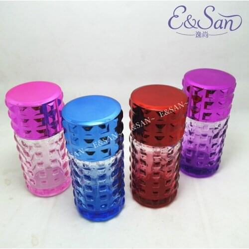 PT144-30ML Cylindrical Lattice Glass Perfume Spray Nozzle Dispensing Cosmetic Bottles 100pcs/lot