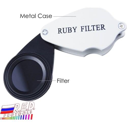 Handheld Foldable Ruby Filter Gem Emerald Identification Gemstone Tester Red & Pink GEM identifier