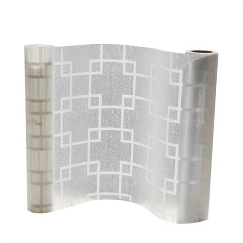 Self-Adhesive Glass Foil White Pane Pattern Glare Reduction Explosion-Proof Window Film For Bedroom Bathroom Kitchen Living Room