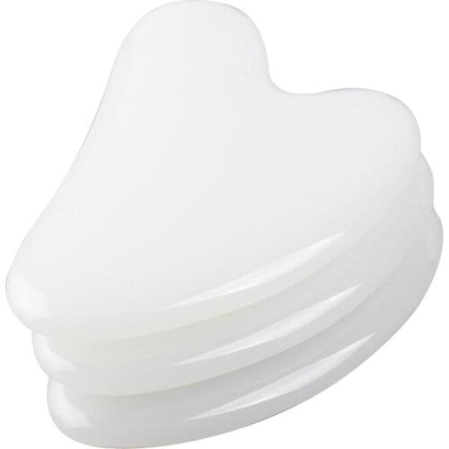 Natural White Jade Gua Sha Board Gouache Scraper for Face Lifting Facial Skin Care Wrinkle Remove Beauty SPA Massage Tool