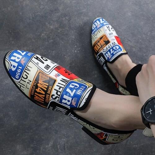 Fashion Comfortable Casual Shoes Loafers Men Shoes Quality Split Leather Shoes Men Flats Hot Sale Banquet Shoes