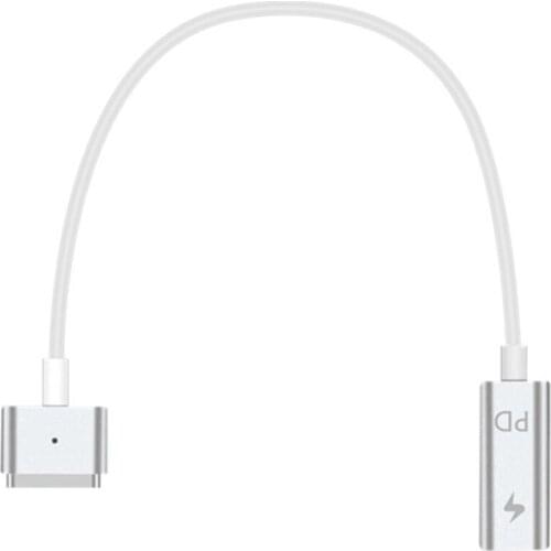 Type-C Female Head to Magnetic T-Head Laptop PD Cable 65W 3A Current