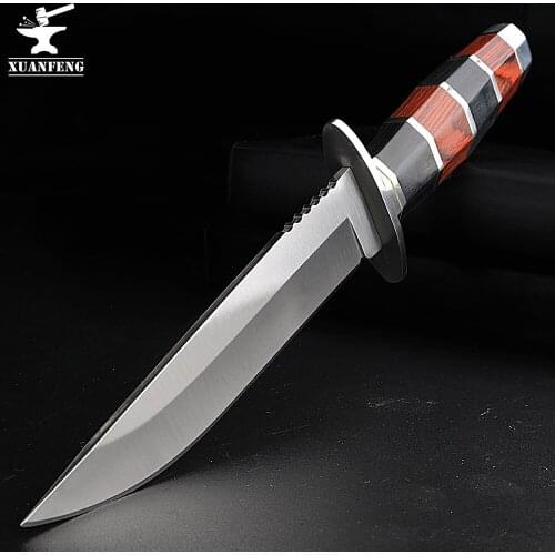 XUANFENG Outdoor Knife Fixed Blade Straight Knife Field Camping Survival Knives Hunting Knives High Hardness Short Knife