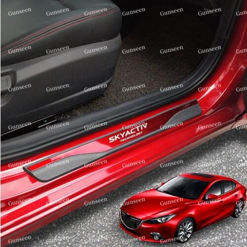 For Mazda 2020 2021 CX5 Cx30 2 6 3 Threshold Scuff Plate Protector Auto Styling Accessories Car Door Sill Sticker Guard Pedal