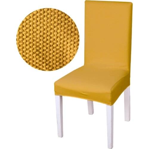1/2/4/6 Pcs Jacquard Plain Dining Chair Cover Spandex Elastic Chair Slipcover Case Stretch Chair Cover for Wedding Hotel Banquet