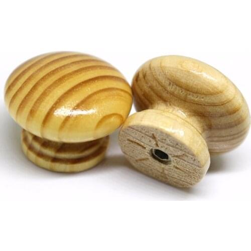 1 Pcs 35mm Diameter Round Handle Furniture Cabinet Door and Drawer Knob Small Trumpet Cheap Wholesale Smooth Wood High-Quality