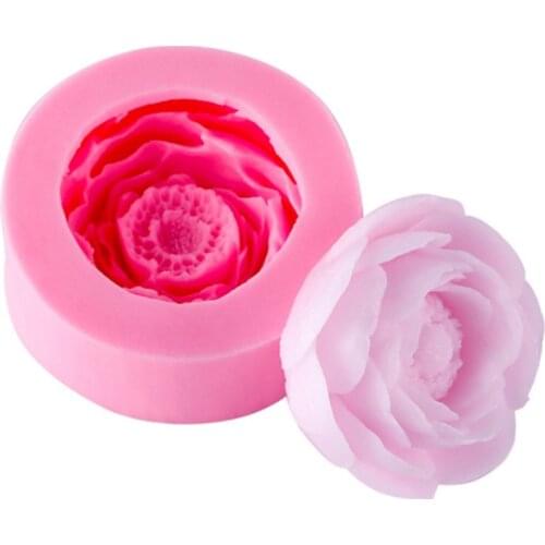 1Pcs Peony Flower Handmade Soap Silicone Mold Making Mold Decor DIY Mold