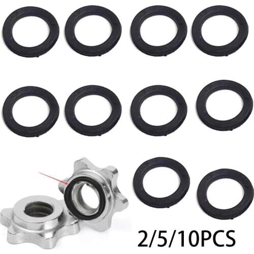2/5/10pcs Dumbbell Nuts Washer Replacements Rubber Washers For 1" Spinlock Dumbbell Nut Fitness Equipment Washer Parts