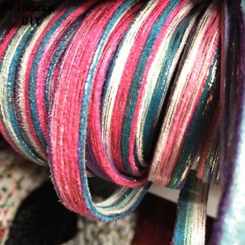 5 M/Lot Jewelry Making Findings Cord 10mm Ribbon for DIY Necklace Bright Silk Multico Rope Bias DIY Bracelet Chocker Craft