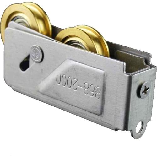 868/2000-Type Sliding Door Plastic Steel Window Pulley Aluminum Alloy Brass Double Wheel Muted Track Roller Hardware
