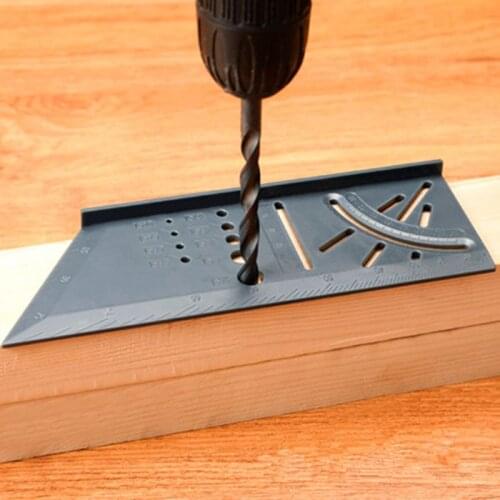 Woodworking 3D 90 Degrees Square Gauge Angle Protractor Over T-Type Ruler Angle