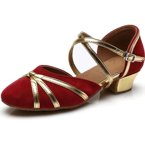 Kids Girls Ballroom Latin Dancing Shoes Childrens Shoes Girls Latin Dance Shoes Dancing Shoes For Girl Square Heel Shoes