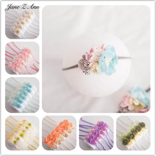Jane Z Ann Baby Photography Headwear Baby Photograph Head Flower Newborn Hairband studio shooting Accessories