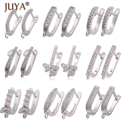 JUYA Handmade Earring Hoops For Jewelry Making DIY Women Tassle Crystal Pearl Earrings Findings Gift Jewellery Making Supplies