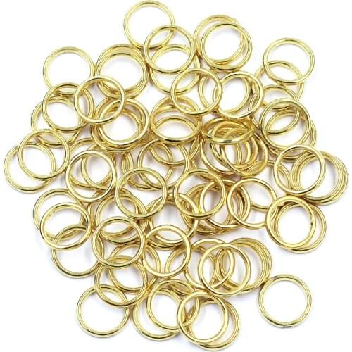 200Pcs Open Jump Rings Round Alloy Gold Plated For Charm Bracelets Fashion Jewelry DIY Findings 8mm