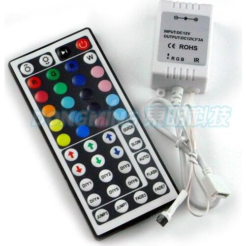 Led controller 12v 72W 44key controller led rgb IR white box 16colors changeable rgb remote controller for led strip