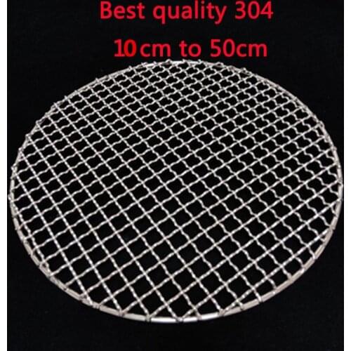 304 Stainless Steel round BBQ Grill Mesh Home Roast Nets Bacon Grill Tool Iron Nets barbecue accessories non-stick BBQ Mat Grid
