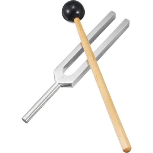 528HZ Medical Neurological Tuning Fork With Chakra Hammer Set For Sound Healing Therapy Aluminum Alloy