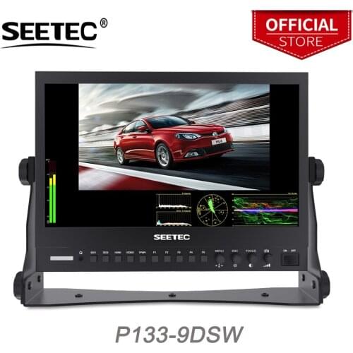 Seetec P133-9DSW 13.3 Inch IPS FHD 1920x1080 Broadcast Monitor with 3G-SDI/HDMI Waveform/Vector Professional Desktop LCD Monitor