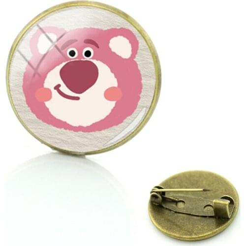 Disney Duffy And Star Dailu Head Brooch Mens And Womens Brooch Round Glass Fashion Vintage Jewelry Brooch