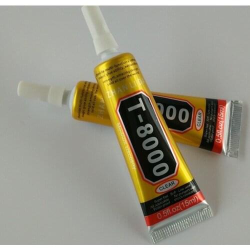 New 50pcs T8000 15ml transparent glue B6000 upgrade phone touch frame show flat screen glue point drill adhesive wholesale