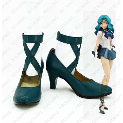 New Sailor Moon Cosplay Shoes Anime Kaiou Michiru patry Boots Tailor Made