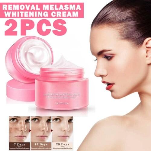EFERO 2pcs Whitening Face Cream Remove Freckle Cream Acne Spots Melanin Whitening Moisturizing Skin Brighten Face Day Cream