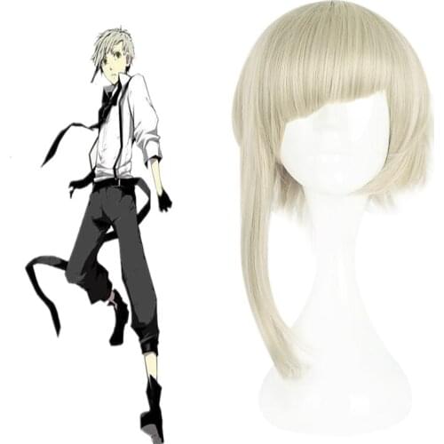Bungo Stray Dogs Cosplay Wigs Nakajima Atsushi Cosplay Heat Resistant Synthetic Anime Stray Dogs Wigs Halloween Carnival Party