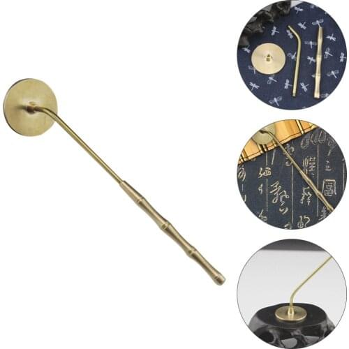 Long Handle Incense Ash Press Copper Incense Seal Tools Powder Incense Supplies Shovel Incense Mark