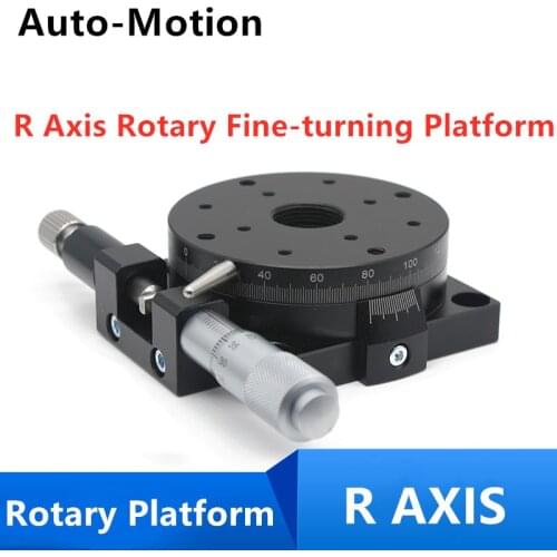 R axis displacement platform Manual angle indexing plate, rotating and fine-tuning mobile sliding table RS40/50