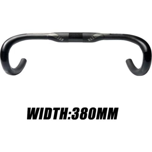 Bicycle Handlebar Full Carbon Fiber Flat Small Curved Wind Road Bend Bicycle Racing Handlebar Cycling Equipment
