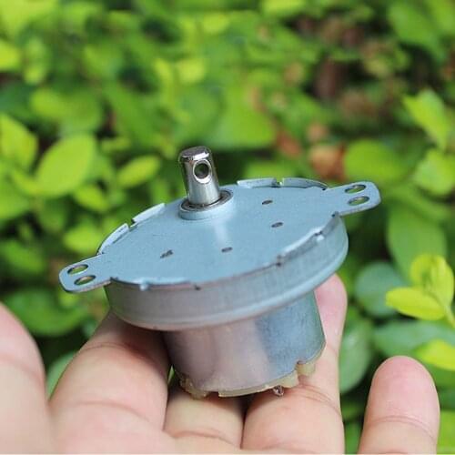DC 24-36V Electric 50 Gear Motor Gearbox Plastic Metal Slow Speed Reducer Gearwheel 5-7.5RPM Geared Box Reduction DIY Robot Fan
