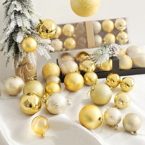 Christmas decoration golden christmas ball hanging ball arrangement christmas ornaments christmas decorations