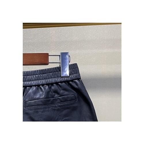 RUANDAI Women's Leather Shorts