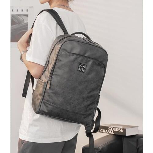 2021 New Brand Design Mens Leather Backpack Fashion Bolsas De Hombre Large Capacity Travel Bag Male Casual Laptop Backbag
