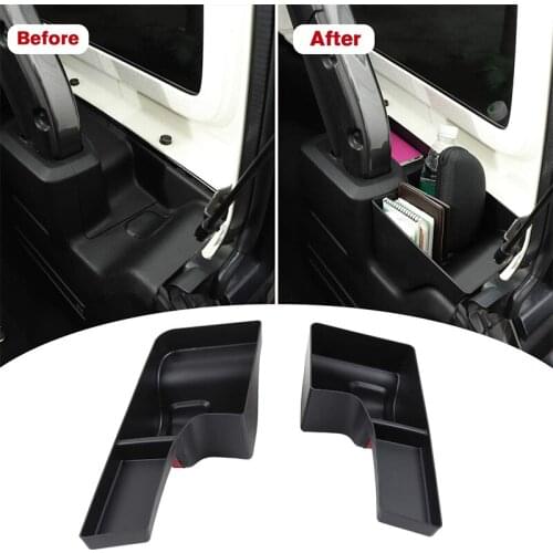 Stowing Tidying For for Jeep Wrangler JLU 2018-2021 Car Rear Cargo Side Storage Tray Organizers Box Trunk Interior Accessories