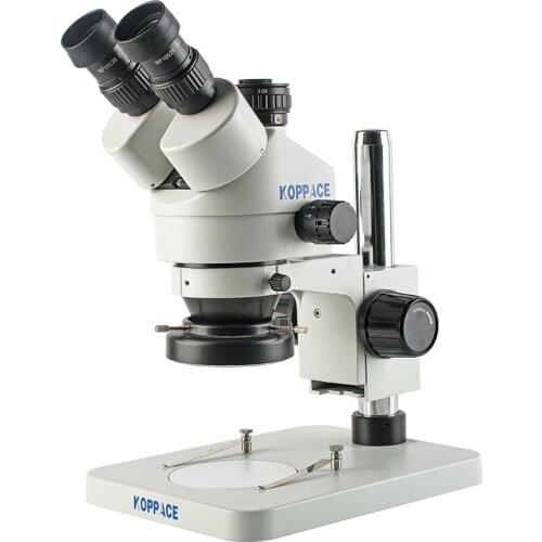 KOPPACE 3.5X-90X Continuous Zoom Trinocular Stereo Microscope 144 LED Ring Light Mobile Phone Repair Microscope