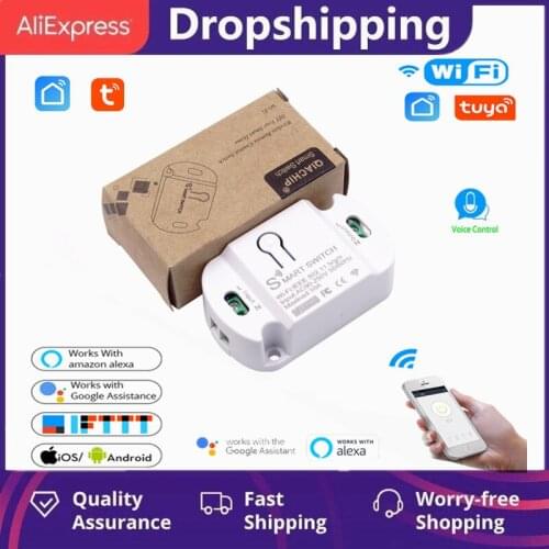 16A Wifi Smart Switch Timer Wireless Switches Smart Home Automation Voice Control Compatible with Tuya Alexa Google Home