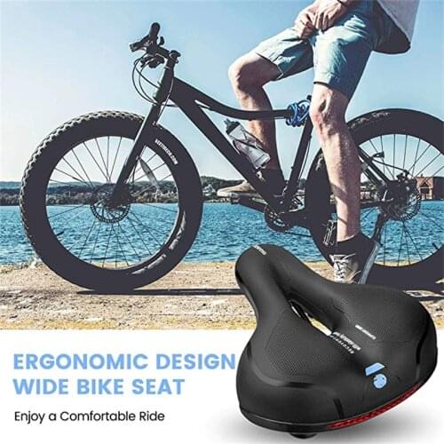 MTB Bicycle Saddle Seat Reflective Shock Absorbing Hollow Bike Saddle Breathable Rainproof Cycling Accessory for Dropshipping