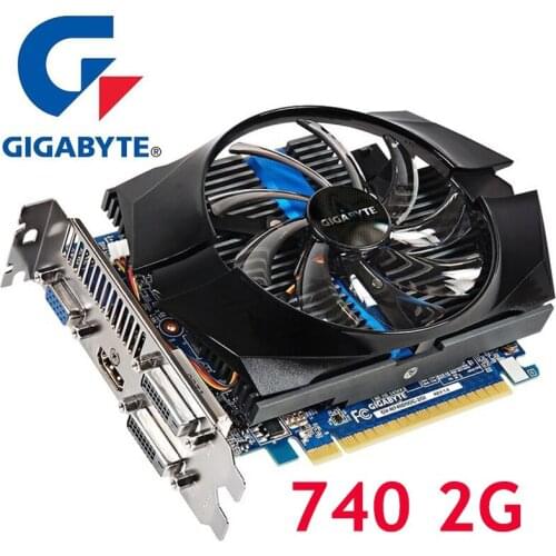 GIGABYTE GT 740 2GB Video Cards 128Bit GDDR5 Graphics Cards for nVIDIA Geforce GT740-2GB VGA Cards stronger than GTX650 Used