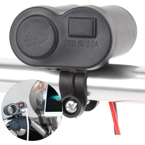 USB Power 12V-24V Waterproof Motorcycle/Bike Cigarette Lighter Charger Socket