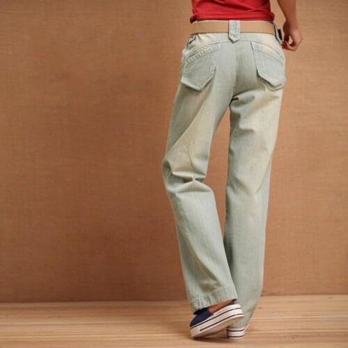 High Quality Vintage Straight Womens Jeans Denim Wide Leg Pants Boyfriend Jeans Cargo Pants Comfort Loose Fit Pantalon Mujer 2XL