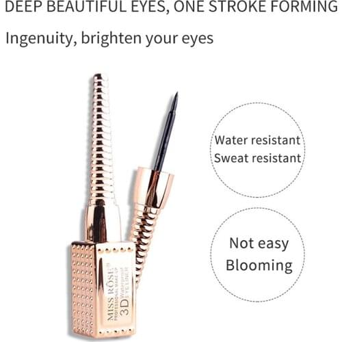 1 Pc Waterproof Long-Lasting 3D Golden Tube Liquid Eyeliner Female Eye Liner Hot Sale Thin Eyeliner Not Easy To Blooming