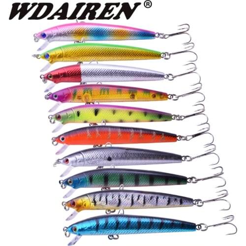 10pcs/lot Minnow Fishing Lure 9.5cm 7.8g Classic style Hard Fishing Bait Fishing Tackle Swimbait Crankbait Pesca bait kit
