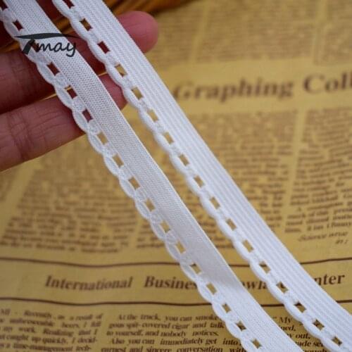 #1538 Good Look white Elastic Band 8yards/lot Lace Trim Stretch Lace Ribbon Riband Tape Hair Band DIY Sewing Bra Pants Waist