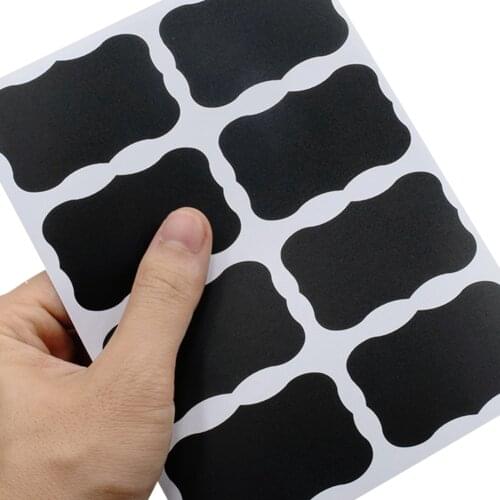 32Pcs 4 sheets Chalkboard Lables Jar Bottle Stickers Home Kitchen Jars Blackboard Stickers Multi Size Chalkboard Label Decal Tag