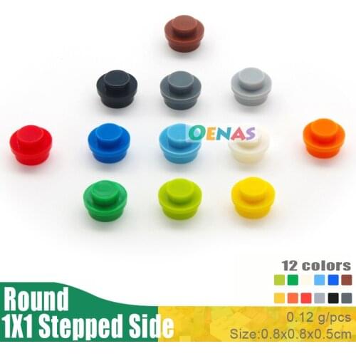 500g 4150pcs/bag Educational Kids Toy Plastic Building Blocks Toys Compatible with L*going Accessories Round 1 x 1 Stepped Side