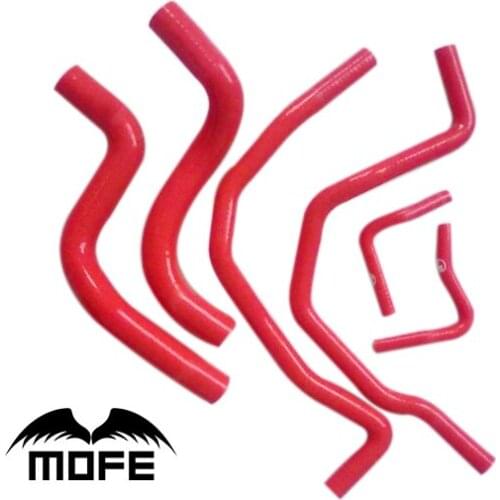 6PCS Original Logo Silicone Radiator Heater Coolant Hose For Ford Tieera RS 1.6L / Mazda 323 1.6 2002-2007 Red